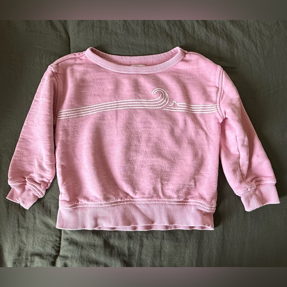 Gymboree Pink Wave Graphic Sweatshirt | Toddler Girls 2T | 100% Cotton